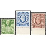 Gran Bretagna - 1942 - Giorgio VI, serie n° 233/34 + 245. Cat. € 107 (**)