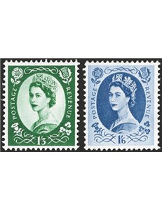 Gran Bretagna - 1952/54 - Elisabetta, serie n° 262/78. Cat. € 145 (**)