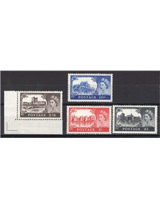 Gran Bretagna - 1955 - Castelli tiratura di Waterlow, serie n° 283/86. Cert.: IC. Cat. € 420 (**)