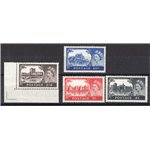 Gran Bretagna - 1955 - Castelli tiratura di Waterlow, serie n° 283/86. Cert.: IC. Cat. € 420 (**)