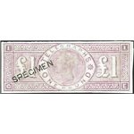 Gran Bretagna - 1870 - Francobolli telegrafici 1 £ bruno violetto stampa debole non dent. e con soprast. "specimen", Gibbons Spe