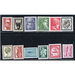 Grecia - 1954 - Arte Antica, serie n° 592/603. Cat. € 297 (**)