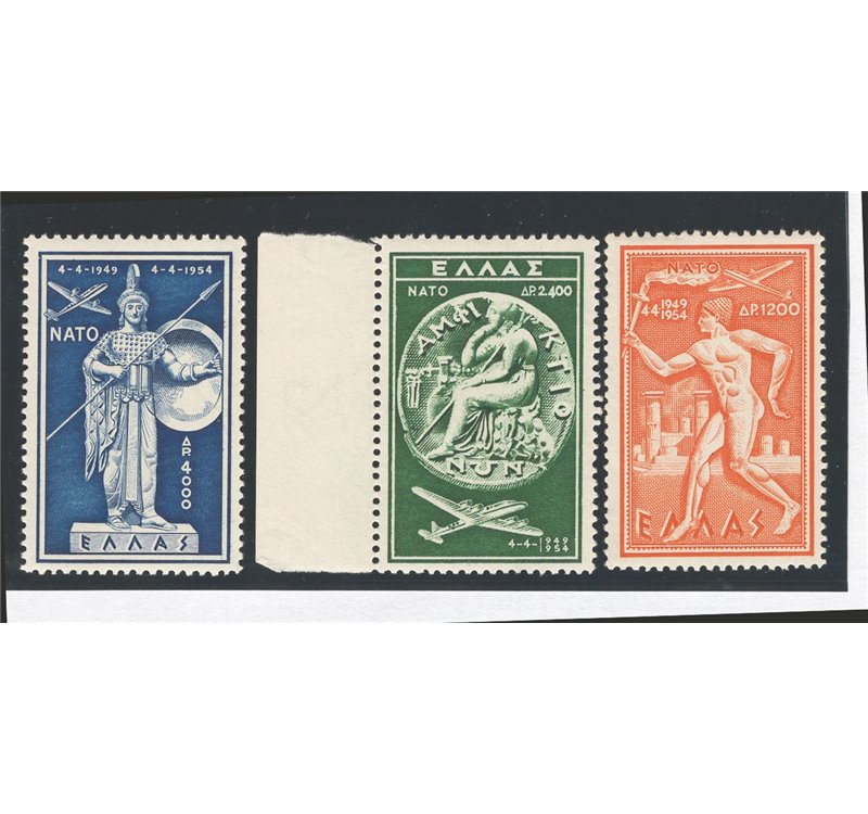 Grecia - 1954 - P.A. Nato, serie n° 66/68. Cat. € 120 (**)