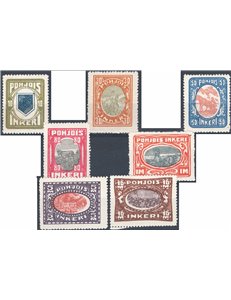 Ingria - 1920 - Soggetti diversi, serie n° 8/14. Cat. € 119 (**)