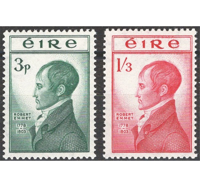 Irlanda - 1953 - 150° Anniv. della Morte di Emmet, serie n° 120/21. Cat. € 70 (**)