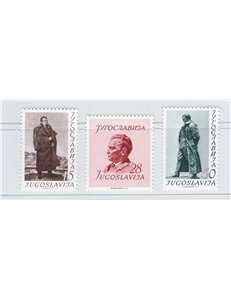 Jugoslavia - 1952 - 60° Compleanno di Tito, n° 607/09. Cat. € 57. Cat. € 57 (**)