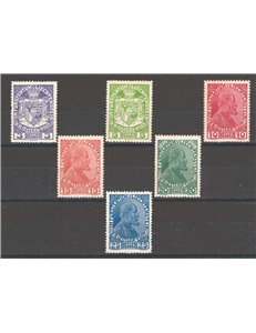 Liechtenstein - 1917/18 - Stemma o effigie del principe Giovanni II, serie n° 4/9. Cat. € 55 (**)
