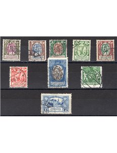 Liechtenstein - 1924/27 - Vedute e soggetti vari, serie n° 63/71. Cat. € 170 (U)