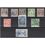 Liechtenstein - 1924/27 - Vedute e soggetti vari, serie n° 63/71. Cat. € 170 (U)