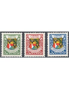Liechtenstein - 1927 - 87° Compleanno del Principe, serie n° 75/77. Cat. € 72 (**) 
