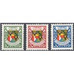 Liechtenstein - 1927 - 87° Compleanno del Principe, serie n° 75/77. Cat. € 72 (**) 