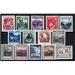 Liechtenstein - 1930 - Soggetti diversi, serie n° 94/107 nelle dent. più comuni. Cert.: ED. Cat. € 2.150 (**)