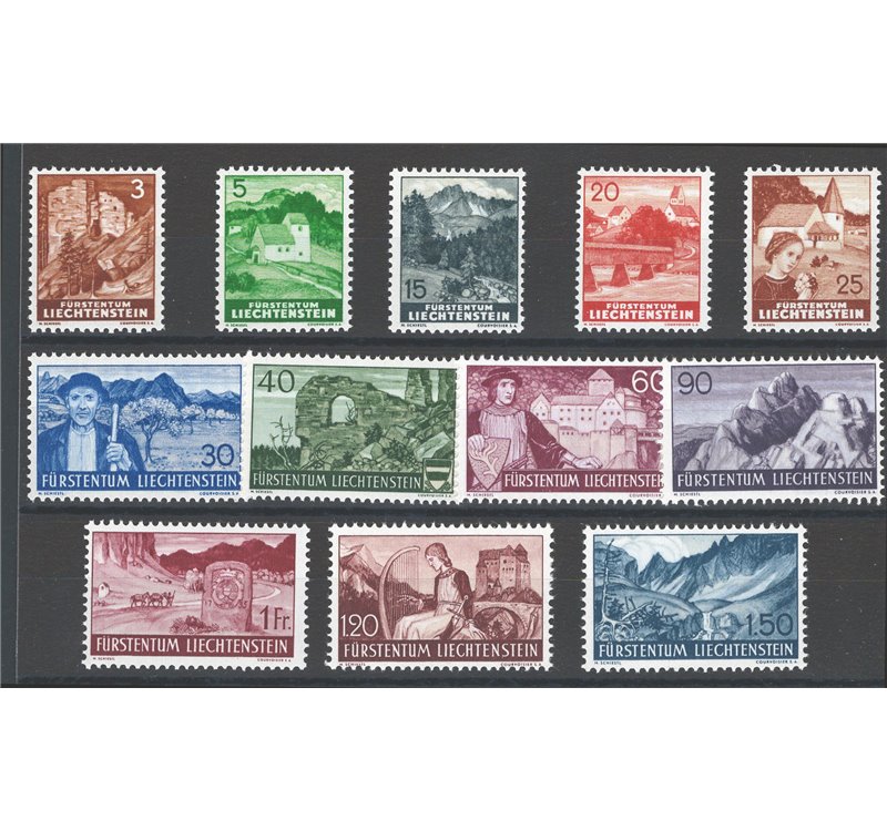 Liechtenstein - 1937/38 - Vedute diverse, n° 141/52. Cat. € 115 (**)