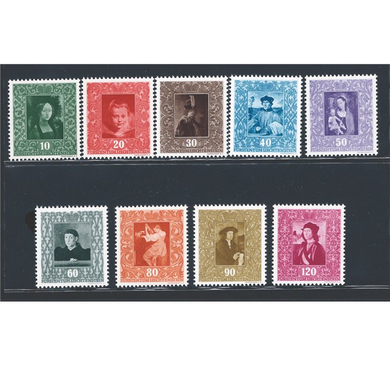 Liechtenstein - 1949 - Quadri della Galleria Nazionale, serie n° 232/40. Cat. € 78 (**)