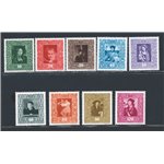 Liechtenstein - 1949 - Quadri della Galleria Nazionale, serie n° 232/40. Cat. € 78 (**)
