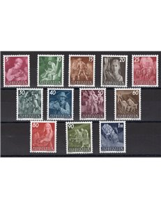 Liechtenstein - 1951 - Vita contadina, serie n° 251/62. Cat. € 175 (**)