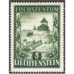 Liechtenstein - 1952 - Castello di Vaduz 5 fr. verde, n° 272. Cert.: IC. Cat. € 260 (**)
