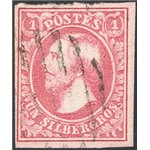 Lussemburgo - 1852 - Guglielmo III 1 s. rosso bruno, n° 2. Cat. € 160 (U)