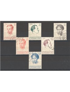 Lussemburgo - 1939 - 20° Anniv. del Regno della Duchessa Carlotta, serie n° 324/29. Cat. € 175 (U)