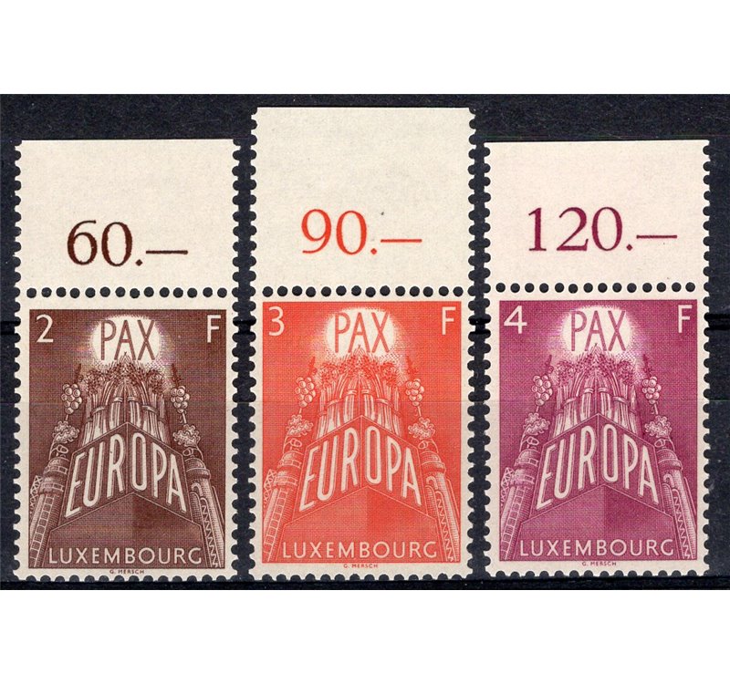 Lussemburgo - 1957 - Europa Cept, serie n° 531/33. Cat. € 125 (**)