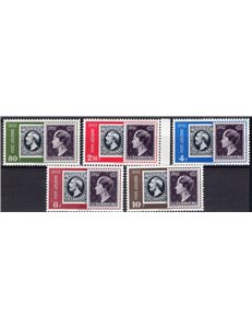 Lussemburgo - 1952 - P.A. Centenario del Francobollo, serie n° 16/20. Cat. € 115 (**)