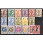 Malta - 1922/25 - Allegorie, serie n° 84/101. Firm.: ED - Chia - Bolaffi. Cert.: IC. Cat. € 750 (**)