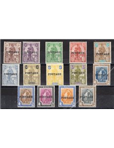 Malta - 1926 - Soprast. “POSTAGE”, serie n° 103/16. Cat. € 220 (**)
