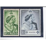 Malta - 1949 - Nozze d'argento dei Reali, serie n° 216/17. Cat. € 67 (**)