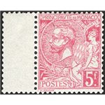 Monaco - 1891/95 - Alberto I 5 fr. rosa vivo, valore alto della serie, n° 21. Cert.: IC. Cat. € 200 (**)