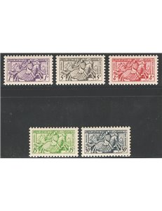 Monaco - 1951 - Sigillo del Principe, serie n° 371/75. Cat. € 67 (**)