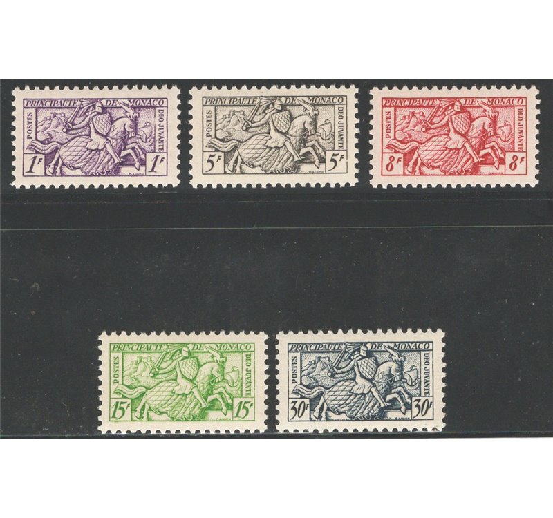 Monaco - 1951 - Sigillo del Principe, serie n° 371/75. Cat. € 67 (**)