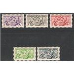 Monaco - 1951 - Sigillo del Principe, serie n° 371/75. Cat. € 67 (**)
