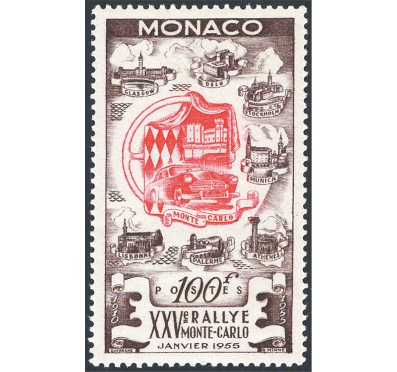 Monaco - 1955 - 2° Rally automobilistico, Cat. € 135 (**)
