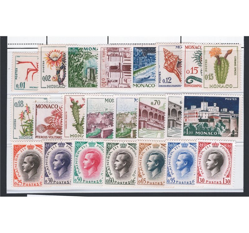 Monaco - 1960/65 - Soggetti vari, serie n° 538/550G. Cat. € 63 (**)