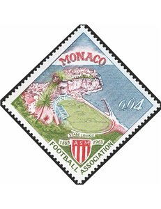Monaco - 1963 - 100° Anniversario del Calcio, stadio Luigi II 4 c. senza soprast., serie n° 623A. Cert.: Bolaffi. Cat. € 1.000 (