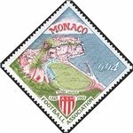 Monaco - 1963 - 100° Anniversario del Calcio, stadio Luigi II 4 c. senza soprast., serie n° 623A. Cert.: Bolaffi. Cat. € 1.000 (