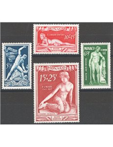Monaco - 1948 - P.A. Scultore Bosio, serie n° 28/31. Cat. € 115 (**)