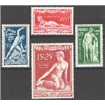 Monaco - 1948 - P.A. Scultore Bosio, serie n° 28/31. Cat. € 115 (**)