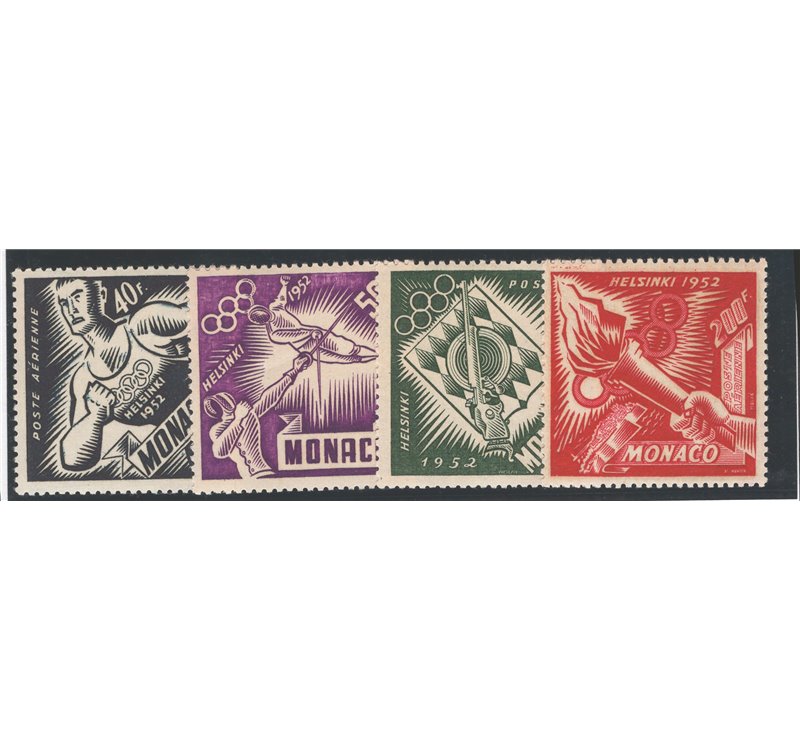 Monaco - 1952 - P.A. Olimpiadi di Helsinki, serie n° 51/54. Cat. € 92 (**)