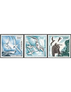 Monaco - 1957 - P.A. Uccelli dent. 13, serie n° 66/68. Cert.: IC. Cat. € 650 (**)