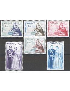 Monaco - 1960/61 - P.A. Santa Devota e Principi, serie n° 73/78. Cat. € 130 (**)