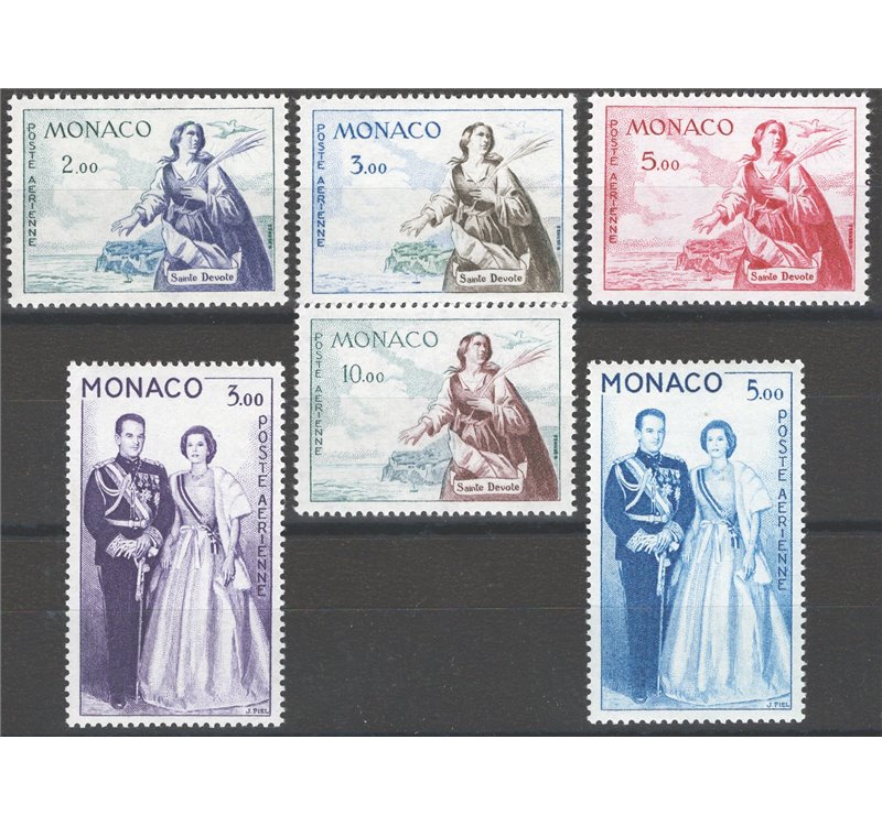 Monaco - 1960/61 - P.A. Santa Devota e Principi, serie n° 73/78. Cat. € 130 (**)
