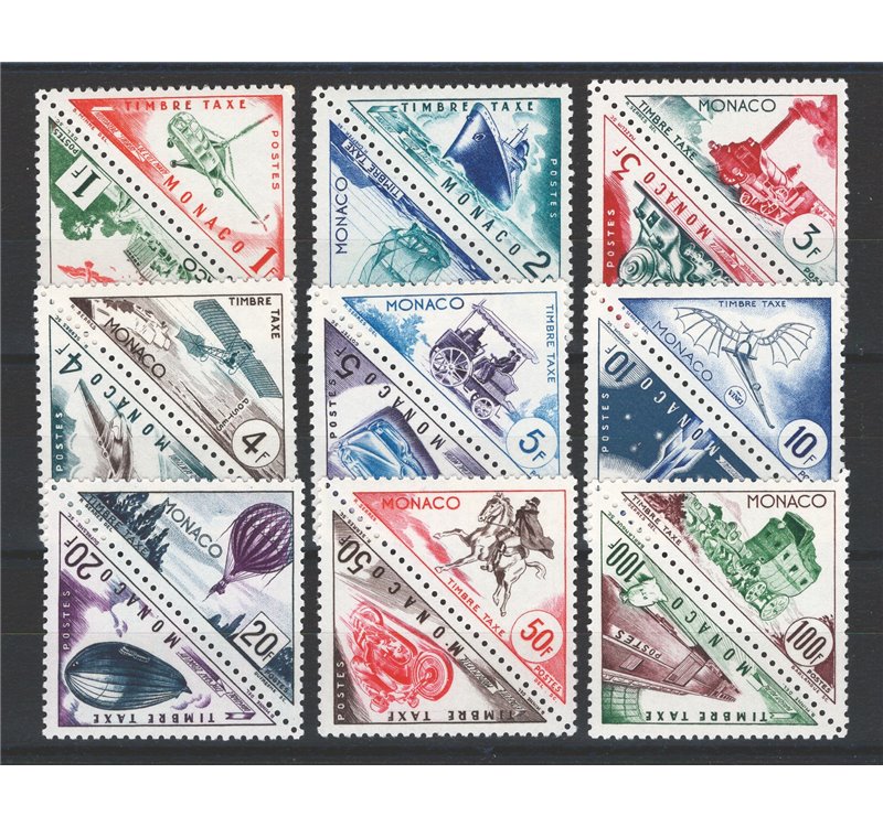 Monaco - 1953 - Segnatasse trasporti, serie n° 39A/55. Cat. € 125 (**)