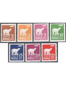 Norvegia - 1925 - Spedizione di Amudsen, serie n° 101/07. Cat. € 72 (*)
