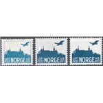 Norvegia - 1927/41 - P.A. Aereo su castello, n° 1-2-3. Cat. € 42 (*)
