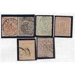 Olanda - 1869/71 - Stemma, la serie n° 13/18 nei tipi più comuni. Cat. € 200 (U)