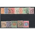Olanda - 1891/97 - Regina Guglielmina, la serie n° 34/47 fino al 2½ gulden. Cat. € 400 (U)