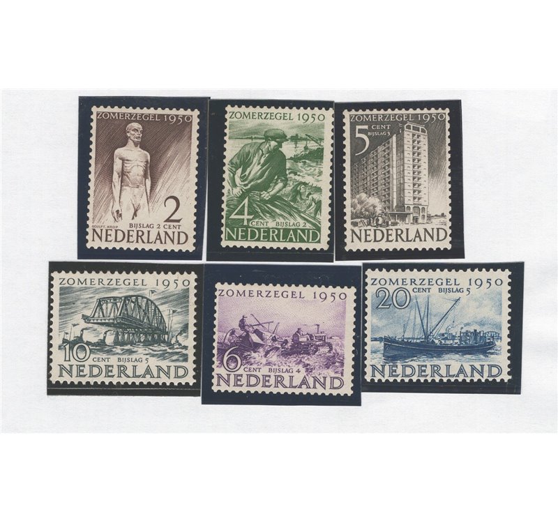 Olanda - 1950 - Beneficenza, serie n° 535/40. Cat. € 72 (**)