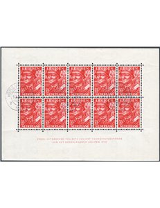 Olanda - 1942 - BF Pro Legione Olandese 7½ + 2½ c., il foglietto da 10, n° 1. Cat. € 115 (U)
