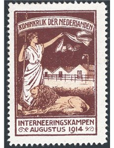 Olanda - 1916 - Posta per internati allegoria bruno, n° 2. Cat. € 230 (**)